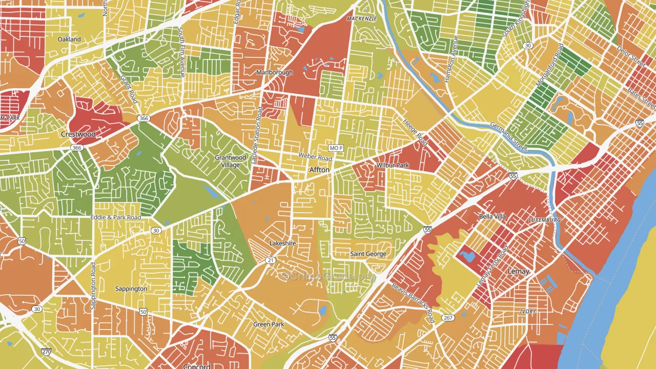 63123, MO Map of Theft Rates