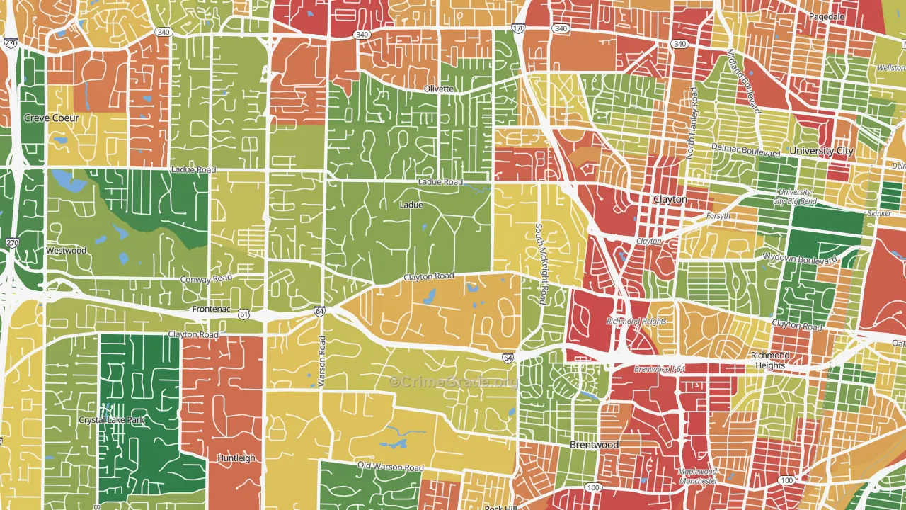 63124, MO Map of Theft Rates