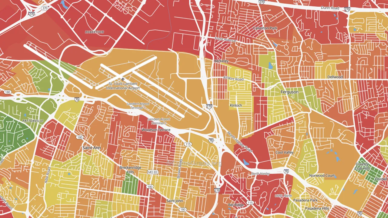 63134, MO Map of Theft Rates