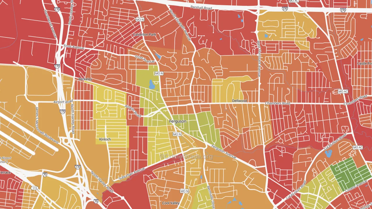 63135, MO Map of Theft Rates