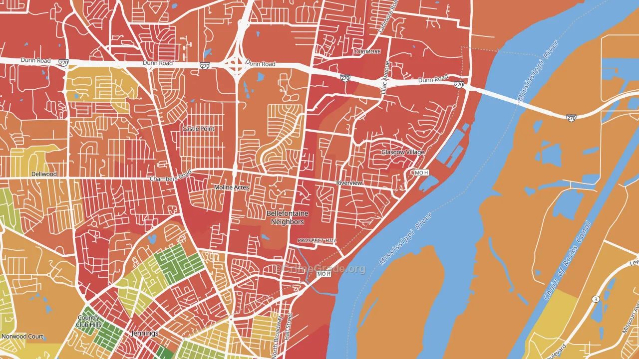 63137, MO Map of Theft Rates