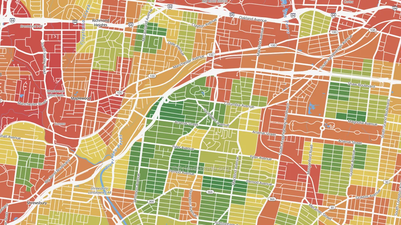 63139, MO Map of Theft Rates