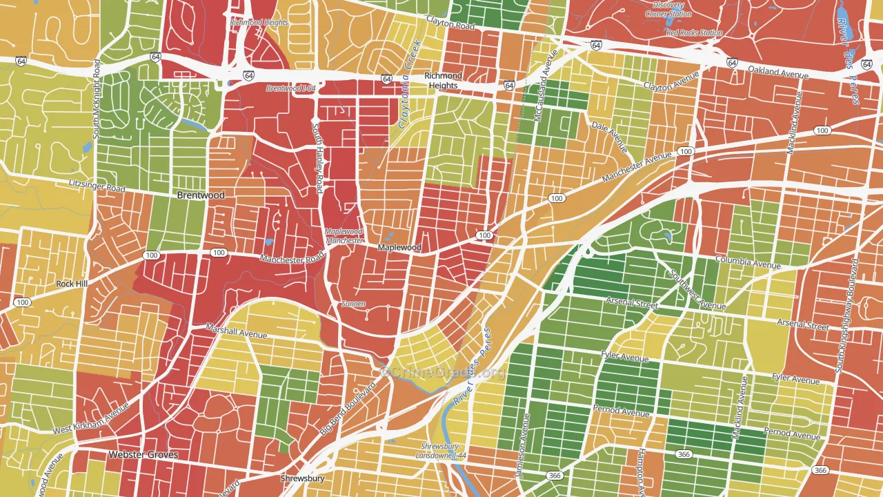 63143, MO Map of Theft Rates