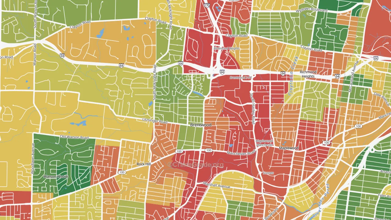 63144, MO Map of Theft Rates