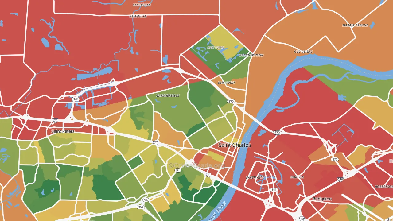 63301, MO Map of Theft Rates
