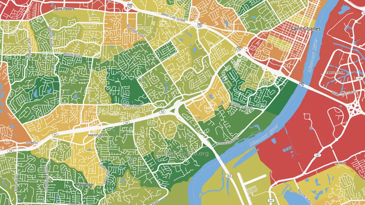63303, MO Map of Theft Rates