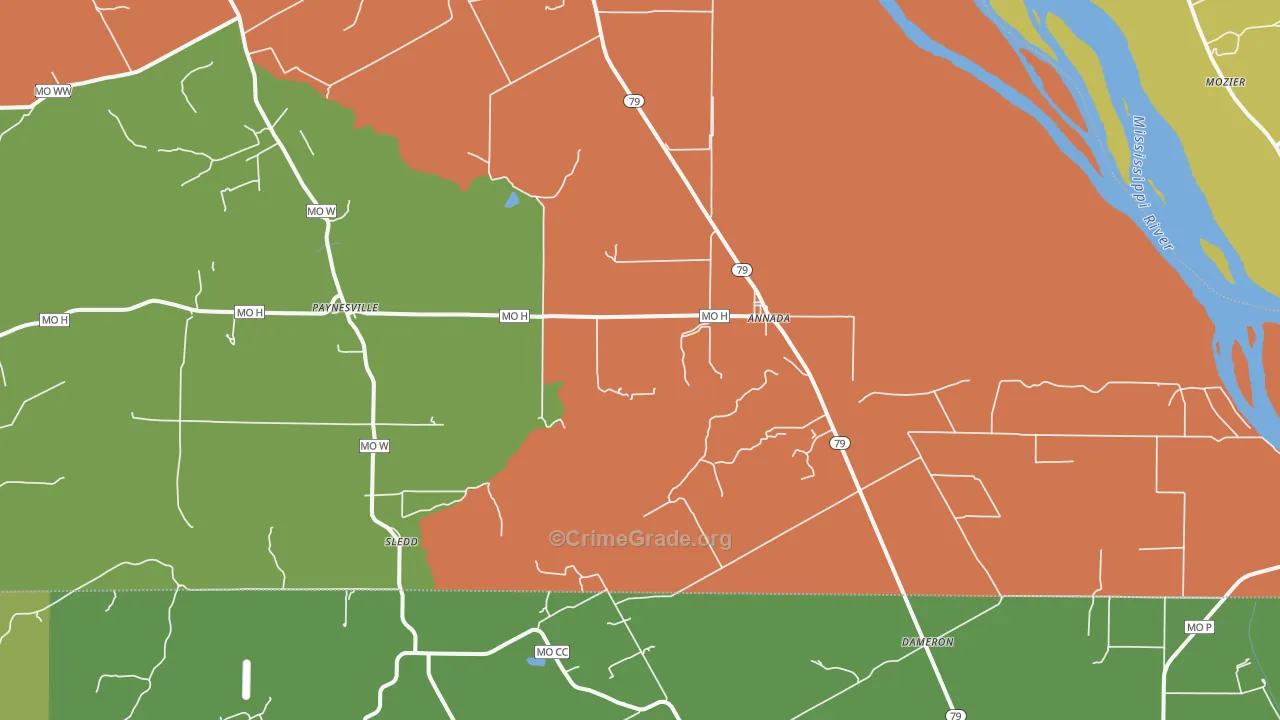 63330, MO Map of Theft Rates