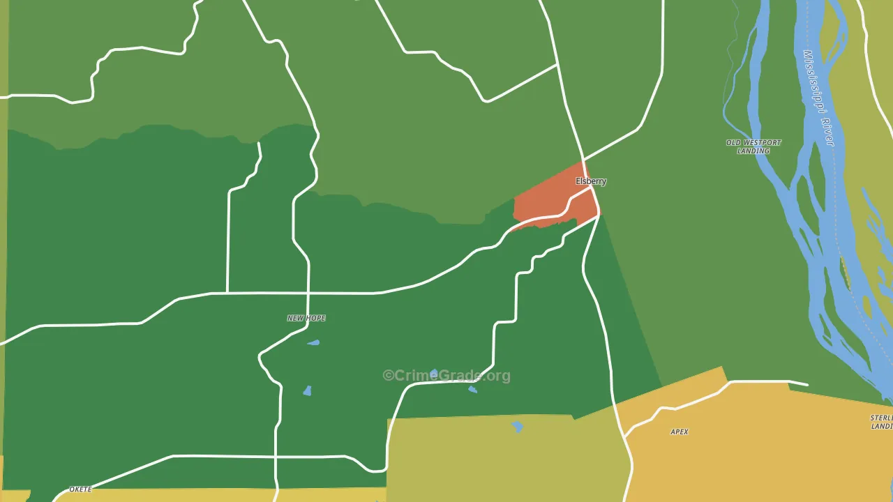 63343, MO Map of Theft Rates