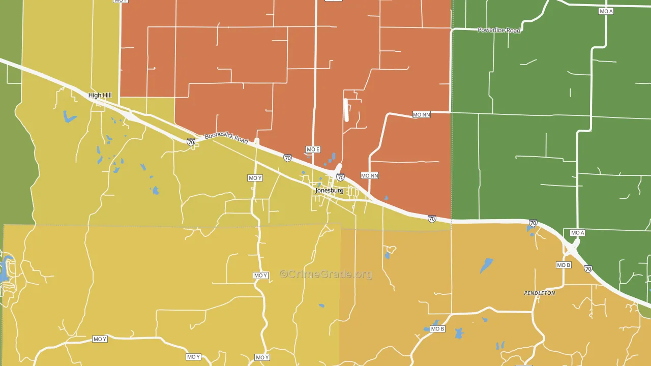 63351, MO Map of Theft Rates