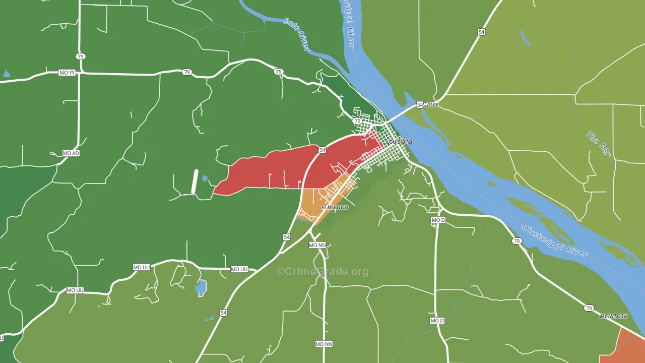 63353, MO Map of Theft Rates