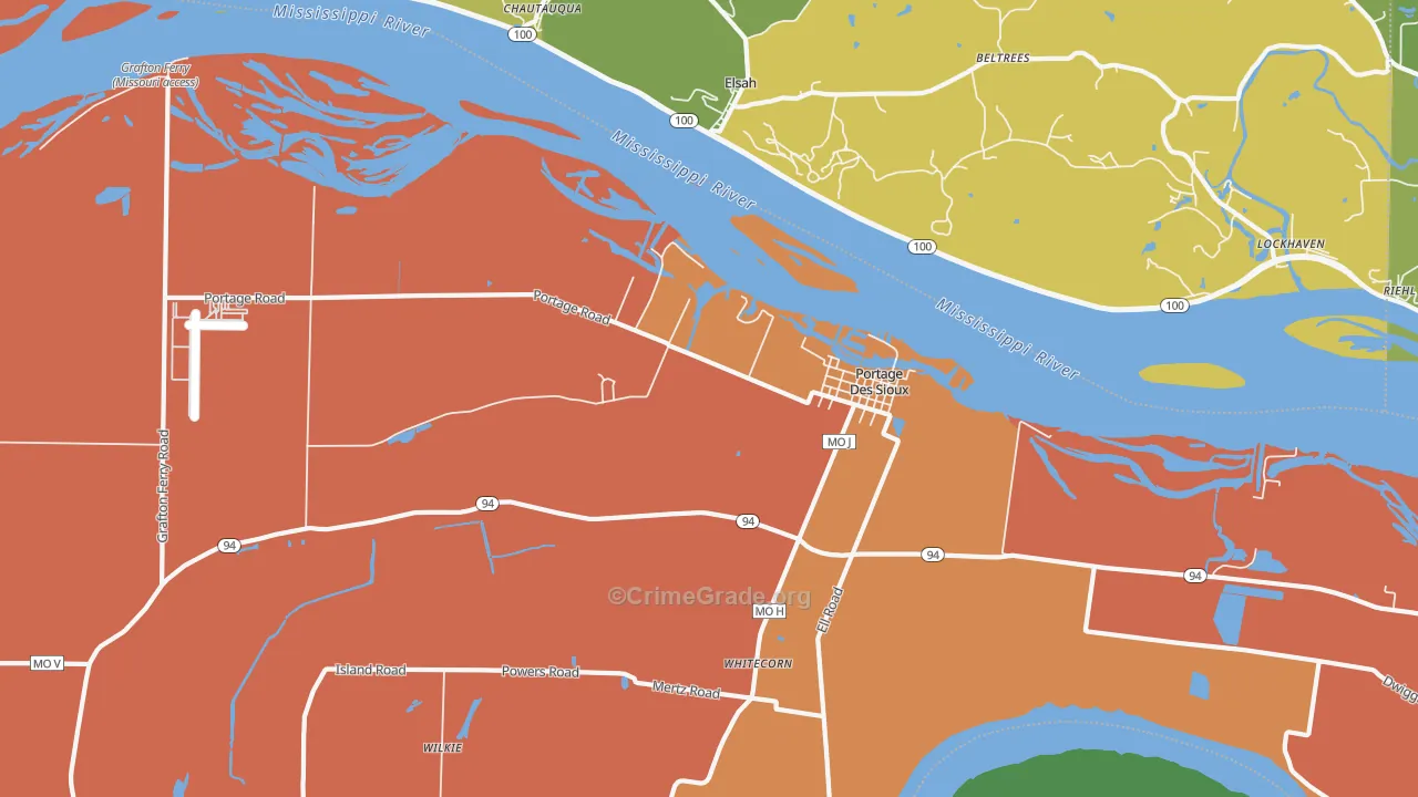 63373, MO Map of Theft Rates