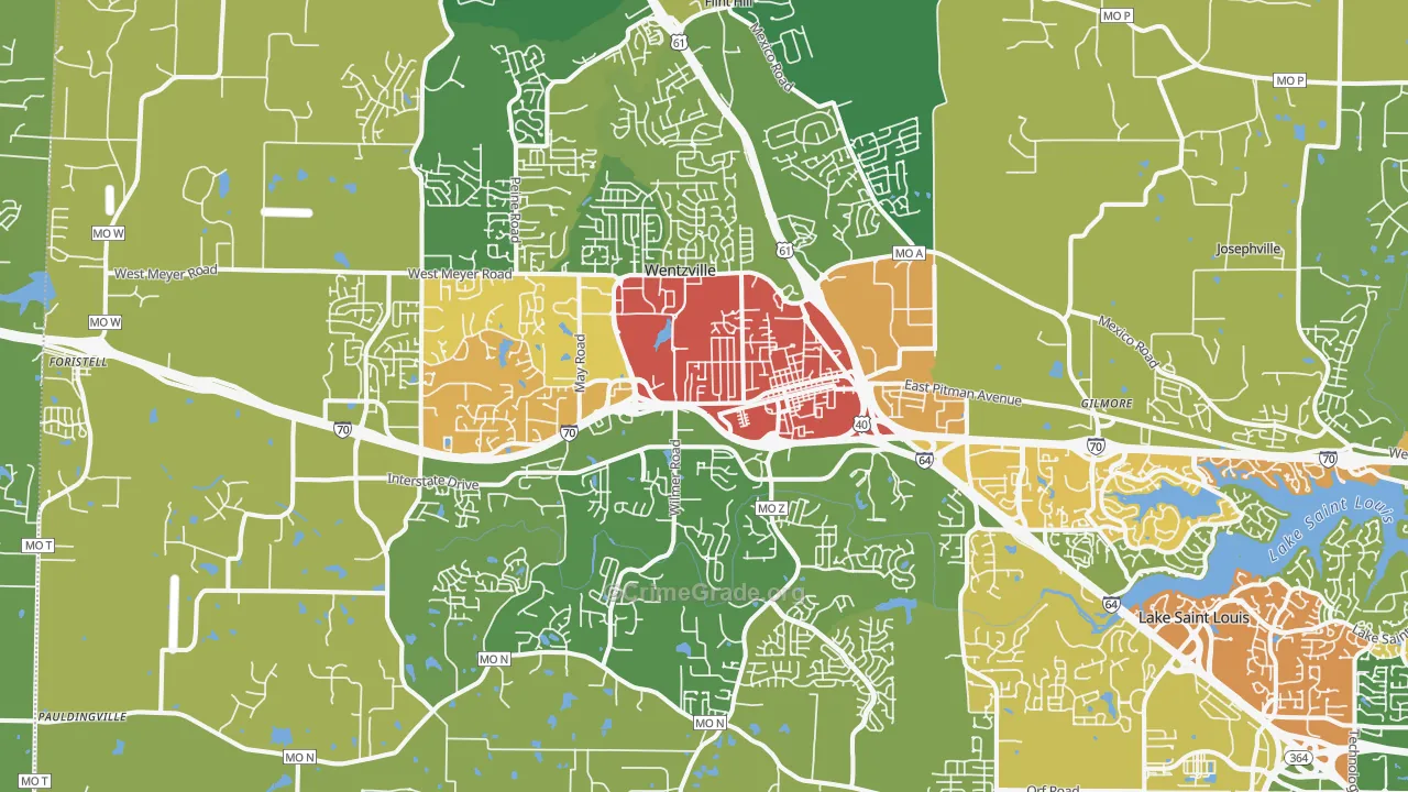 63385, MO Map of Theft Rates