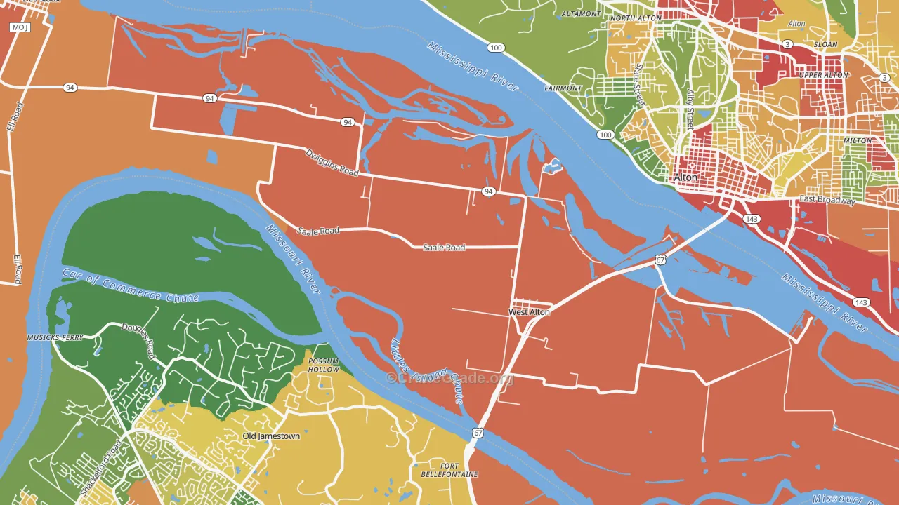 63386, MO Map of Theft Rates
