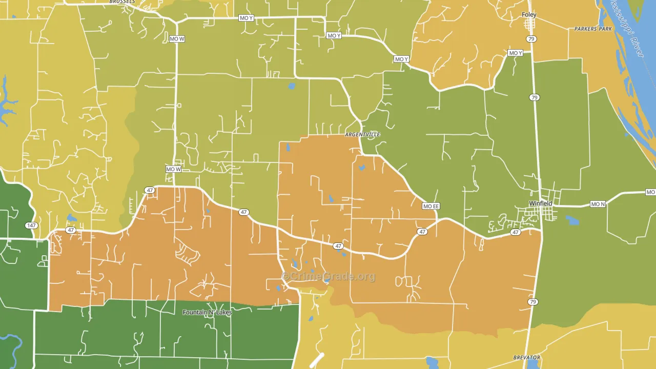 63389, MO Map of Theft Rates