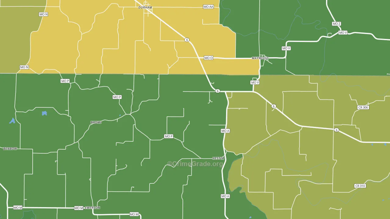 63454, MO Map of Theft Rates