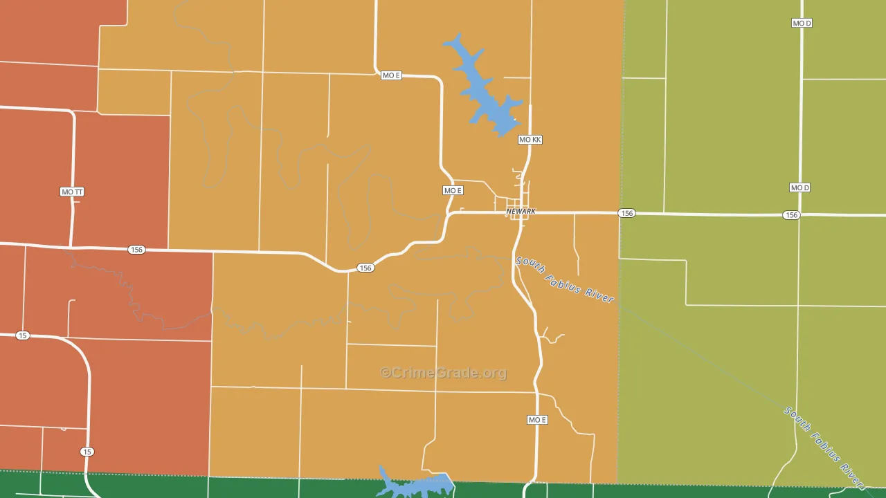 63458, MO Map of Theft Rates