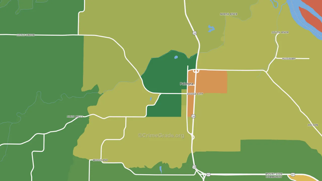 63461, MO Map of Theft Rates