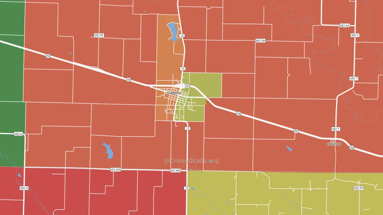 63468, MO Map of Theft Rates