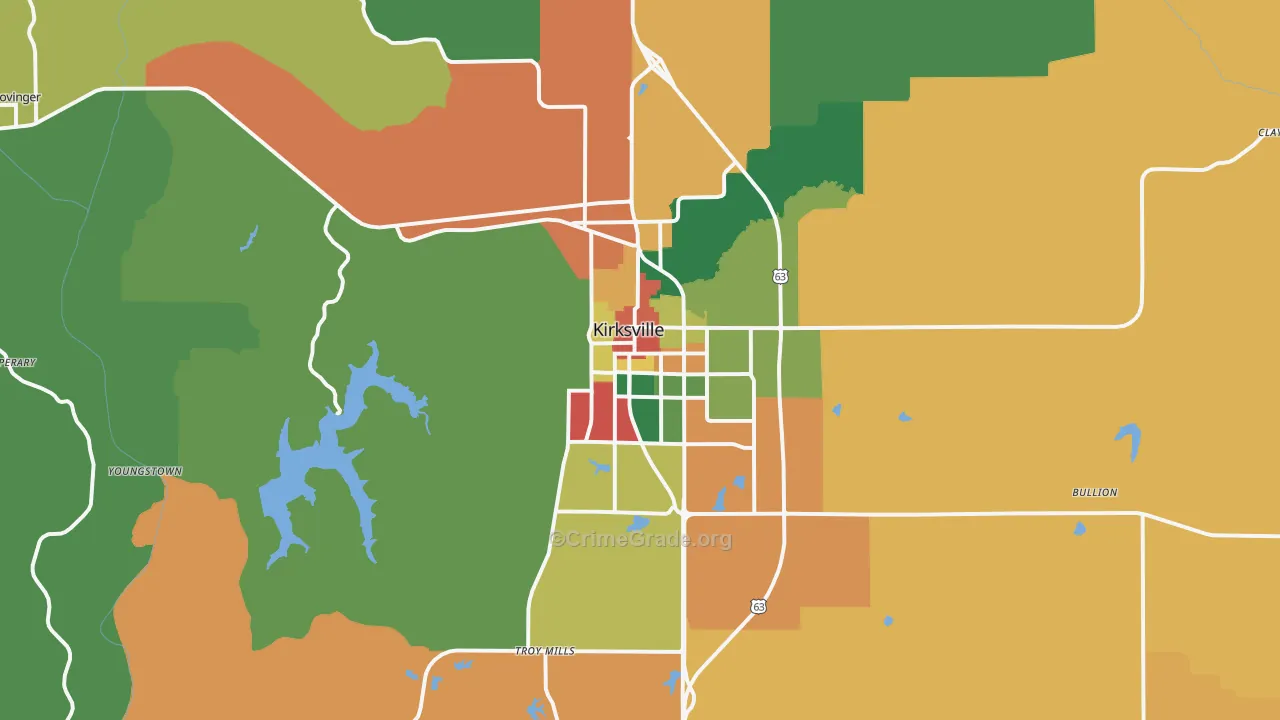 63501, MO Map of Theft Rates