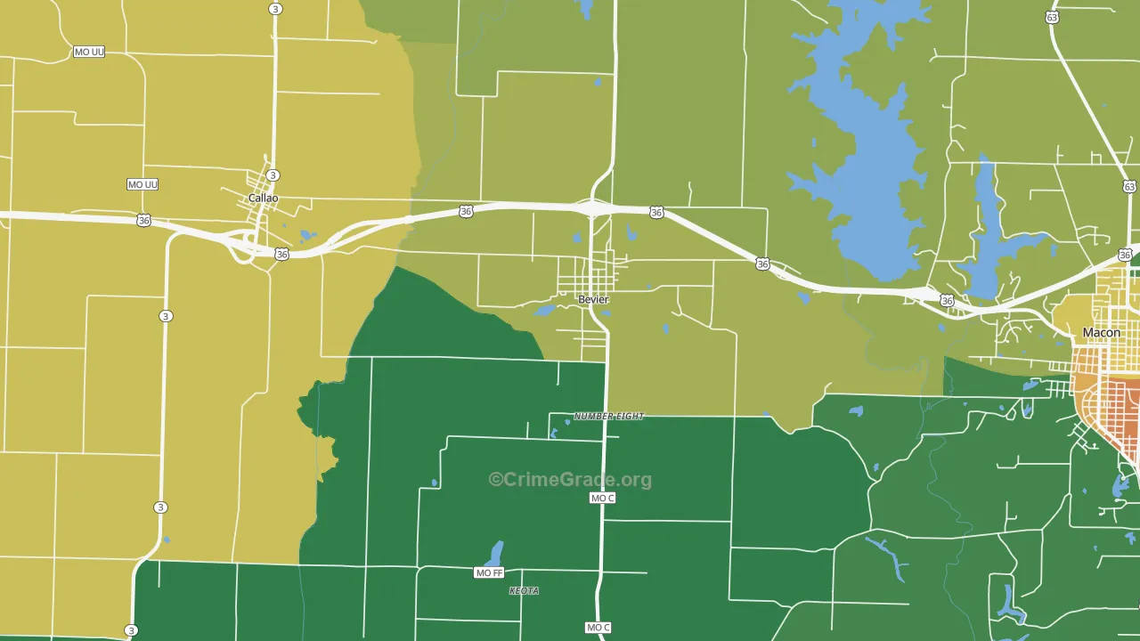 63532, MO Map of Theft Rates