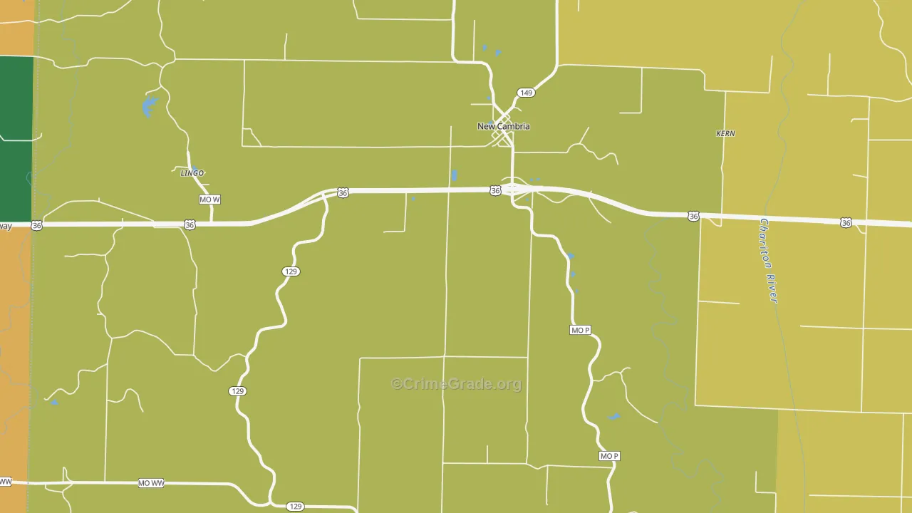 63558, MO Map of Theft Rates