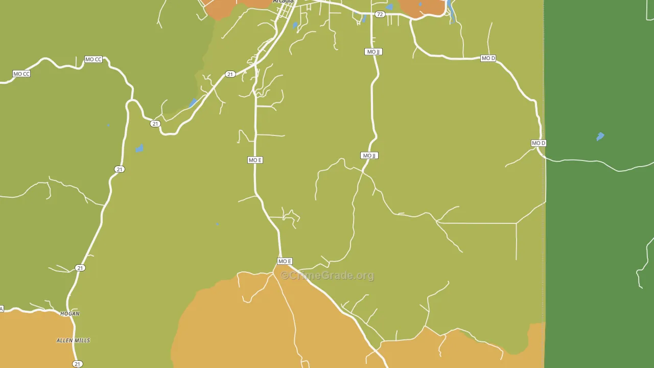63621, MO Map of Theft Rates