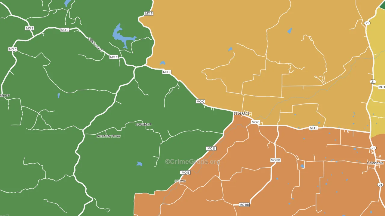 63622, MO Map of Theft Rates