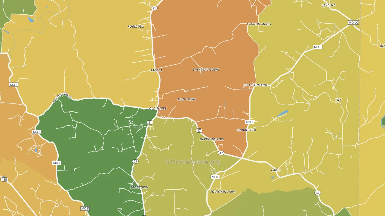 63630, MO Map of Theft Rates
