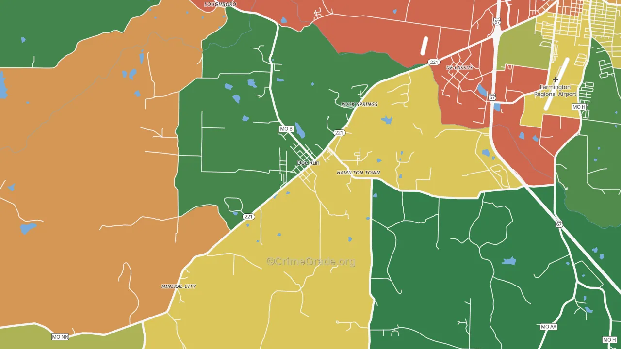63637, MO Map of Theft Rates