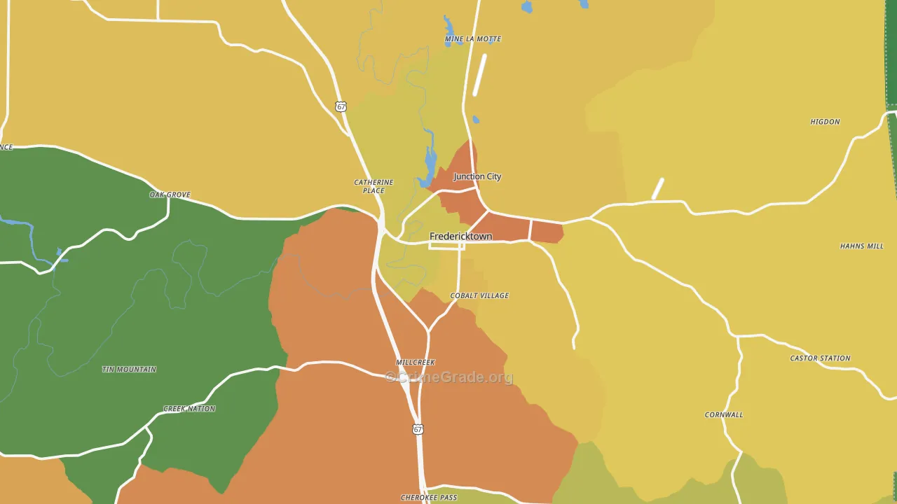 63645, MO Map of Theft Rates