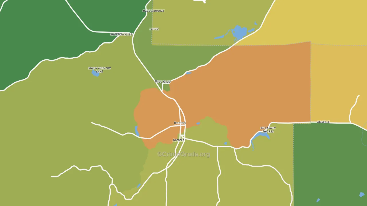 63650, MO Map of Theft Rates