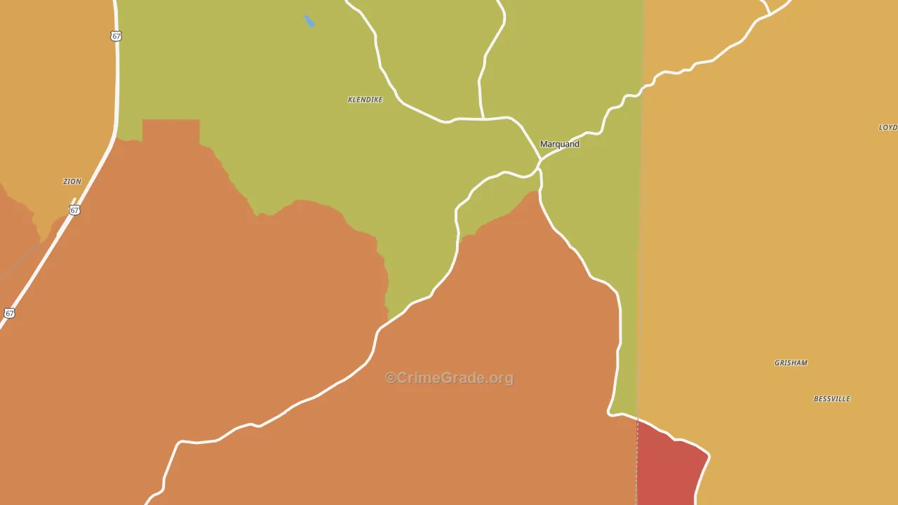 63655, MO Map of Theft Rates
