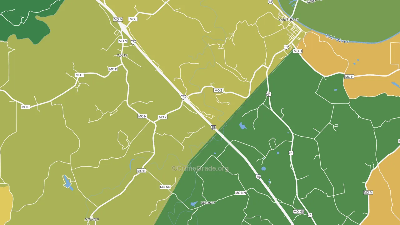 63673, MO Map of Theft Rates