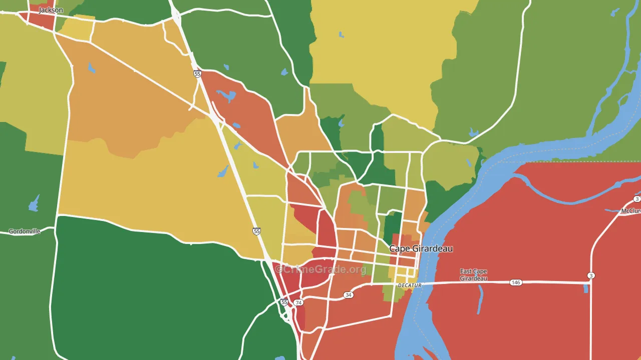 63701, MO Map of Theft Rates