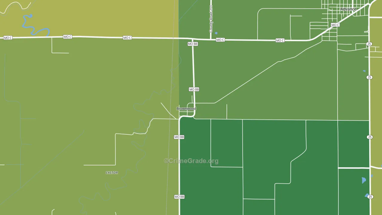 63738, MO Map of Theft Rates