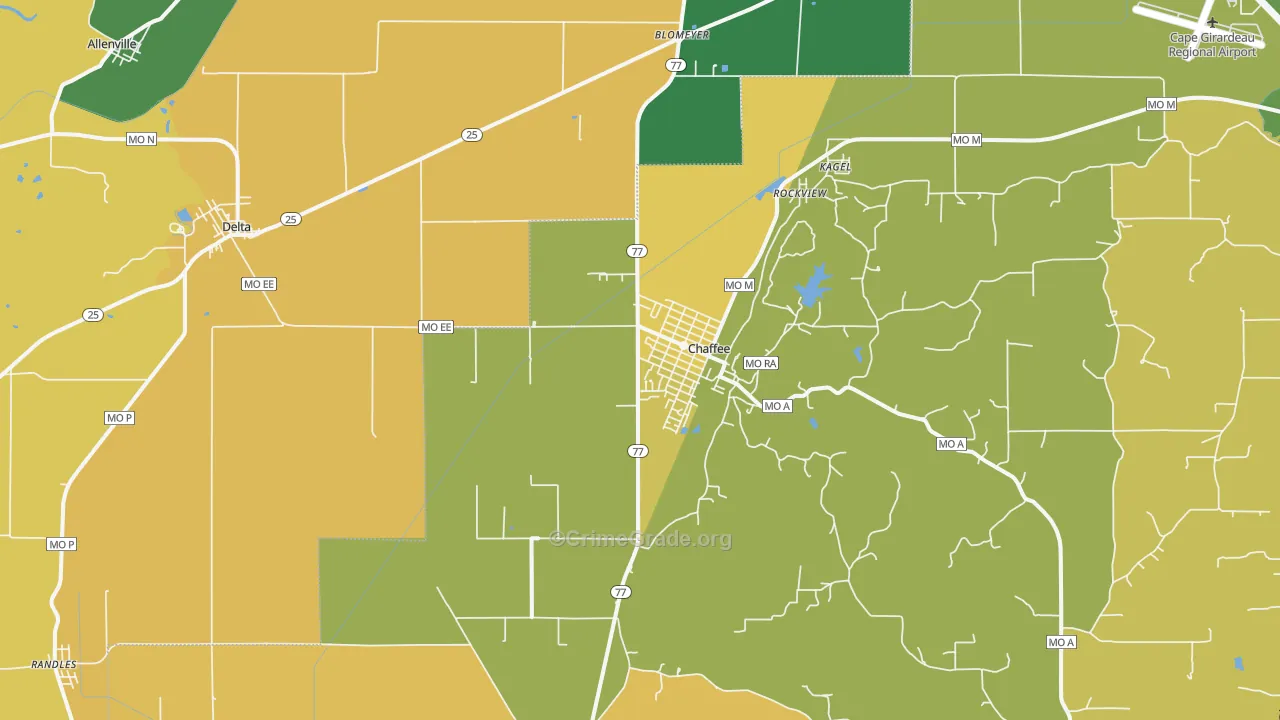 63740, MO Map of Theft Rates