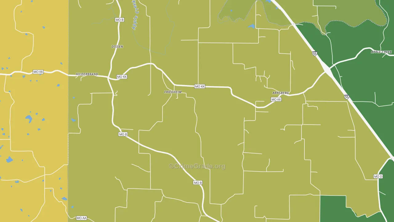 63747, MO Map of Theft Rates