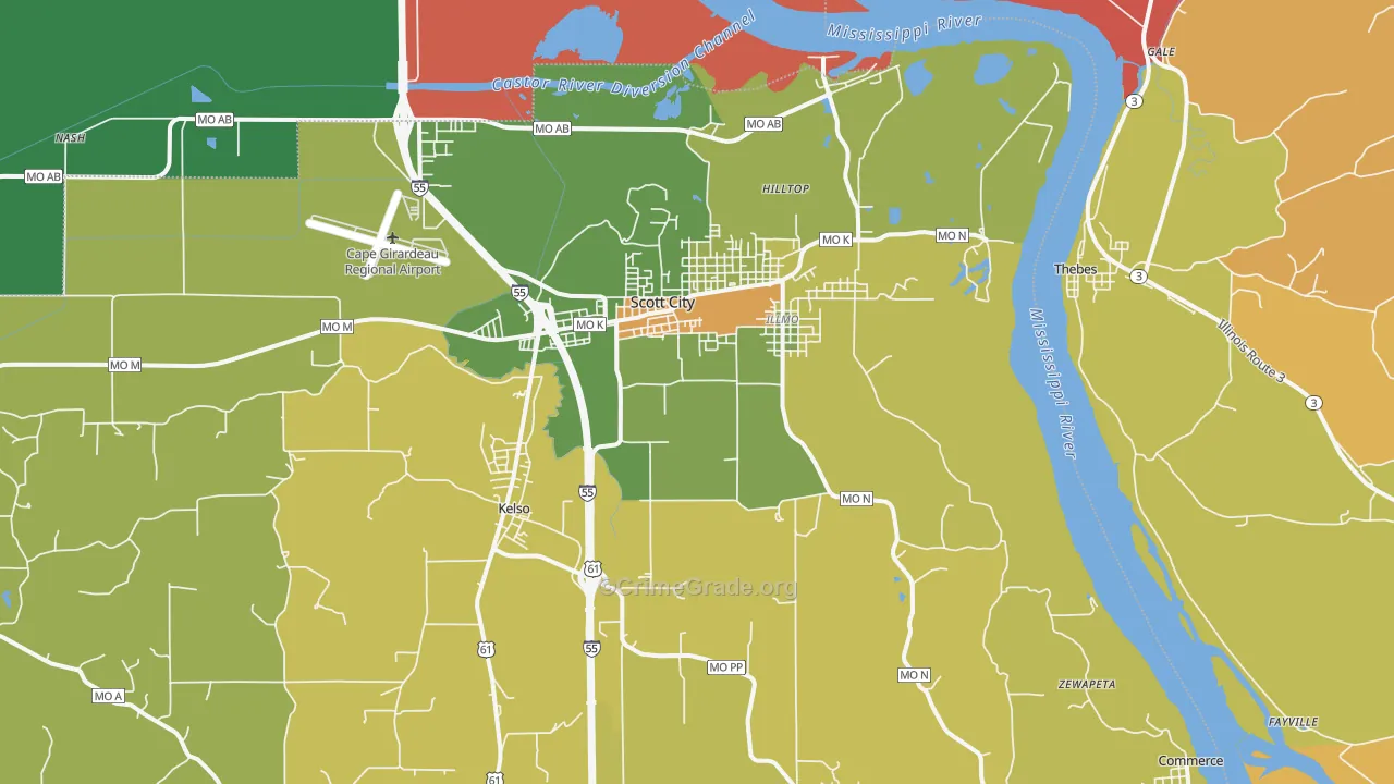 63780, MO Map of Theft Rates