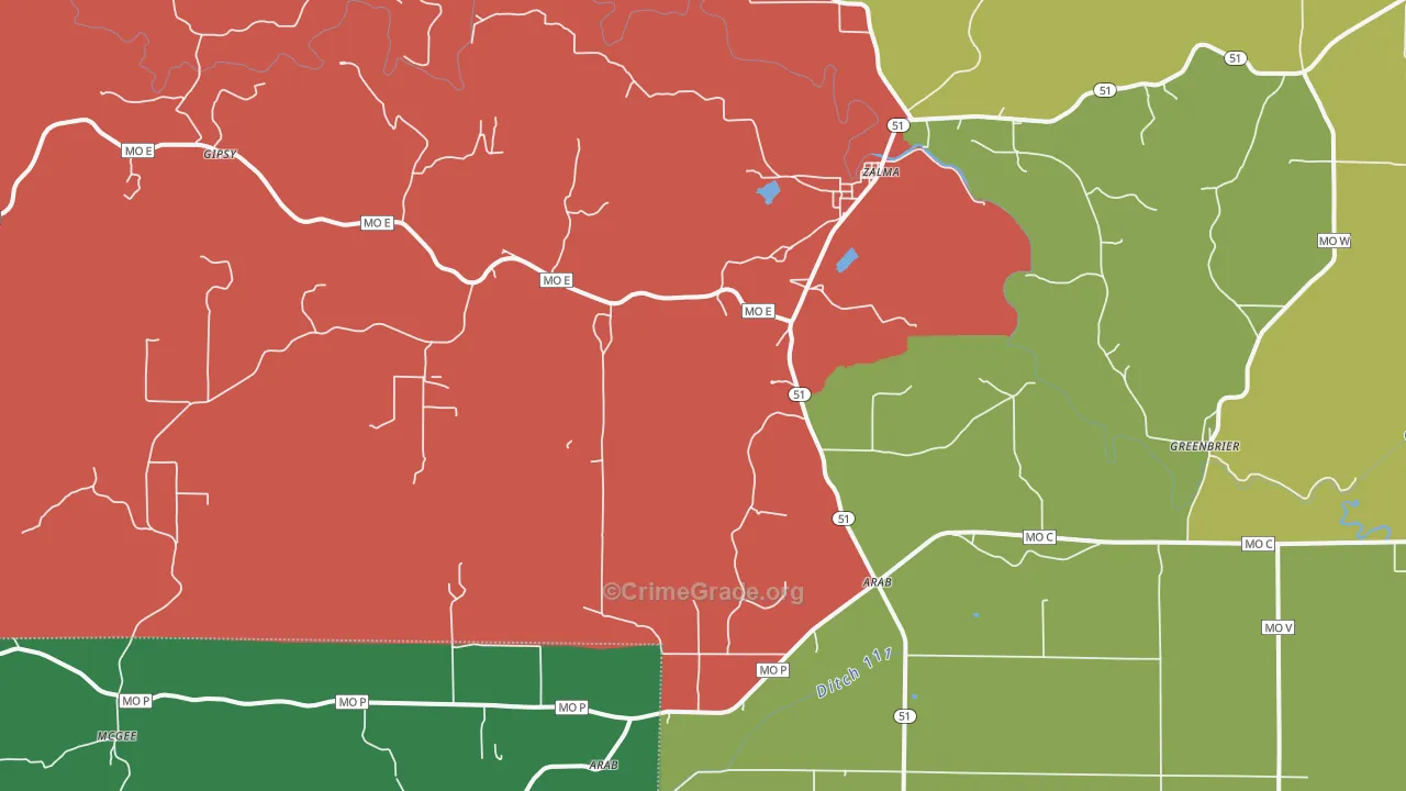 63787, MO Map of Theft Rates