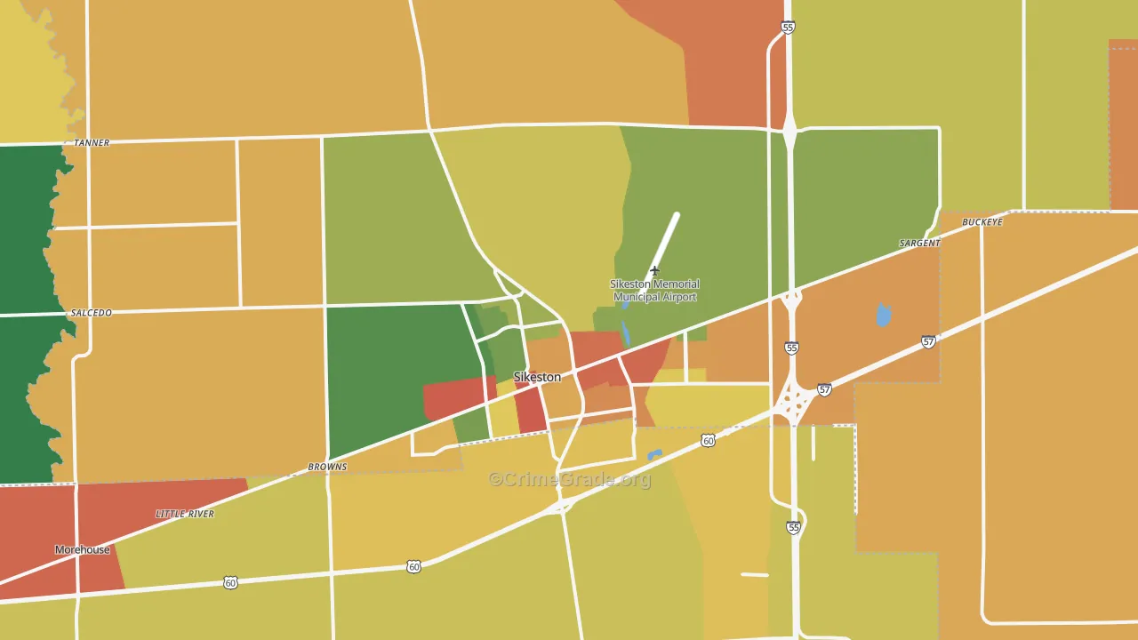 63801, MO Map of Theft Rates