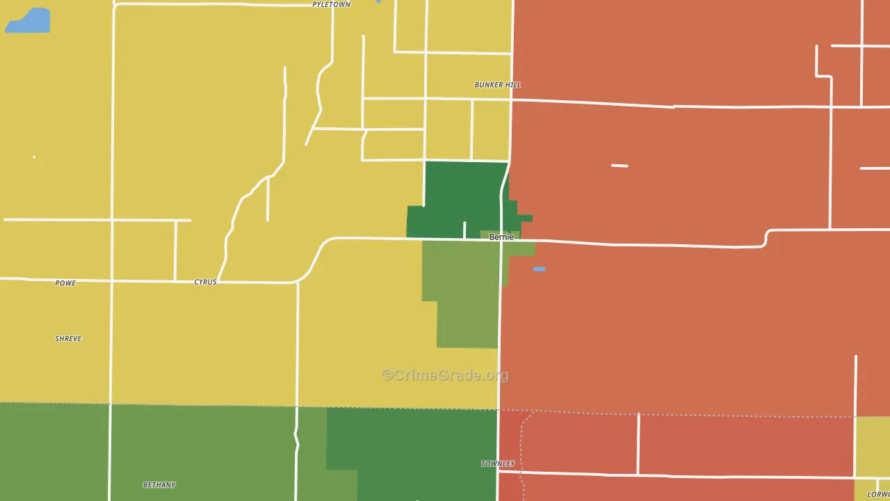 63822, MO Map of Theft Rates