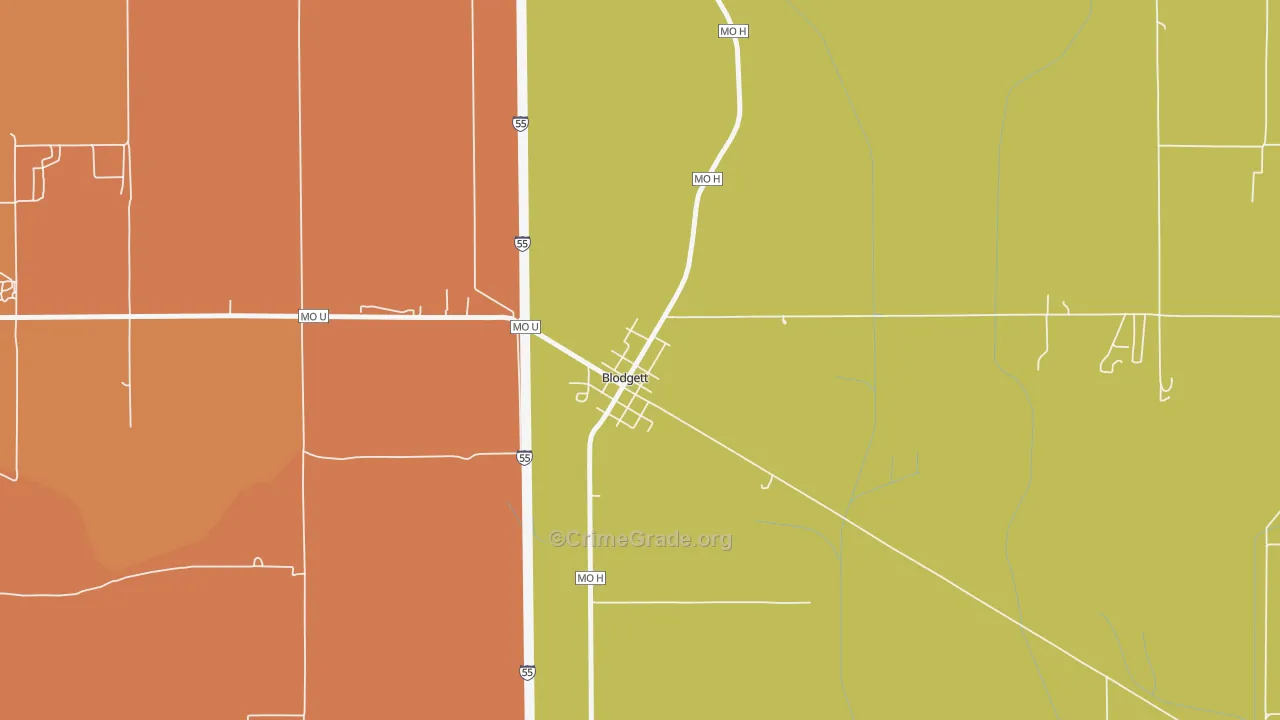 63824, MO Map of Theft Rates