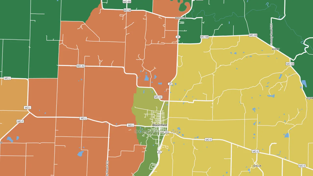 63825, MO Map of Theft Rates
