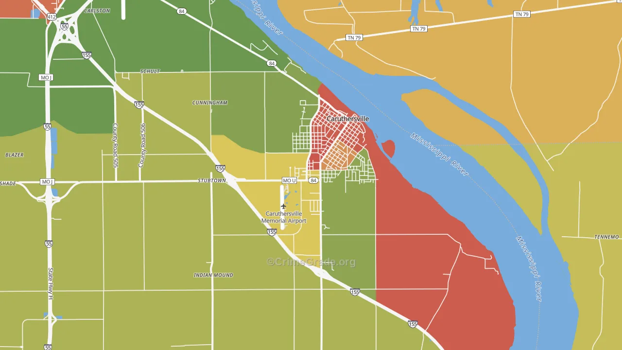 63830, MO Map of Theft Rates