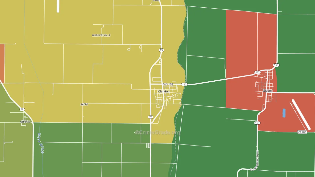 63837, MO Map of Theft Rates
