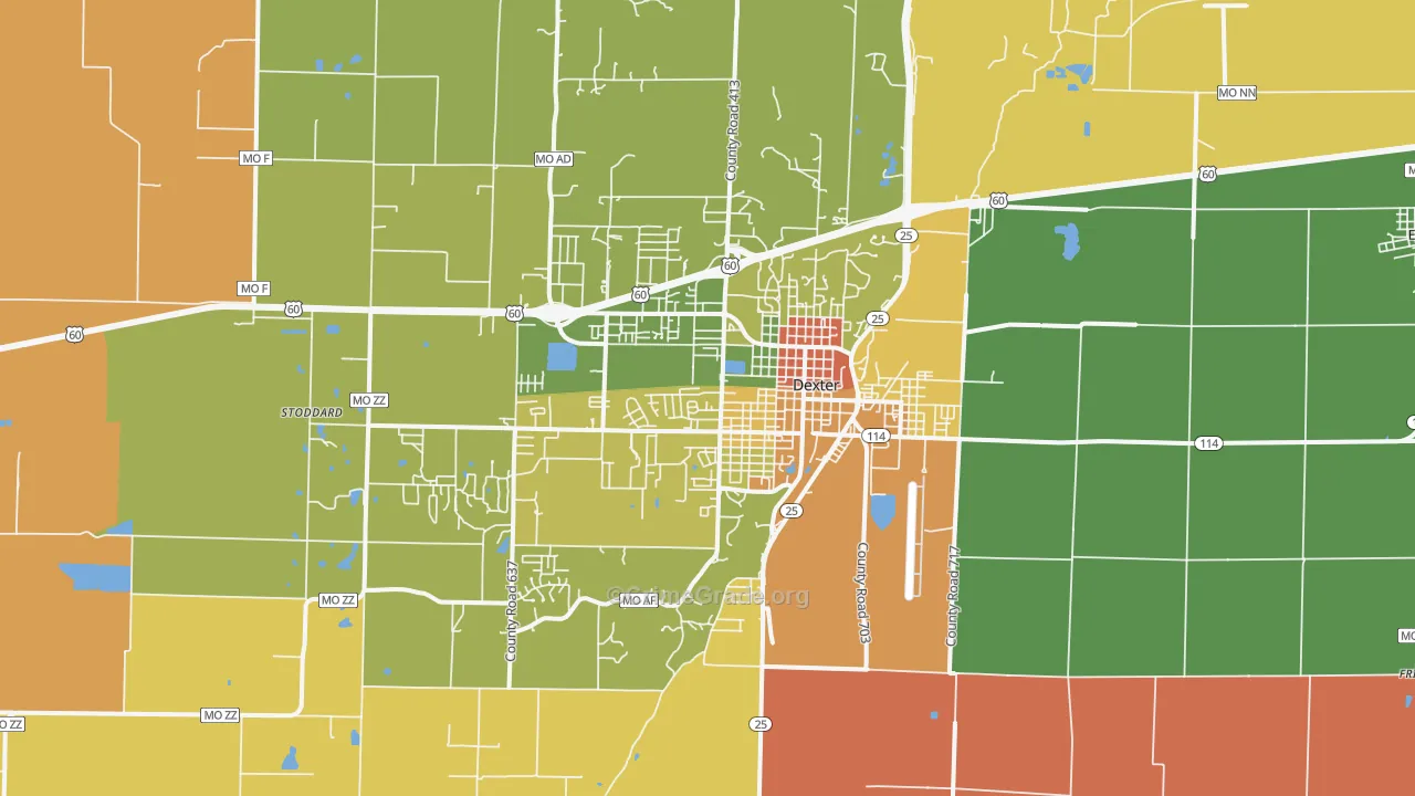 63841, MO Map of Theft Rates