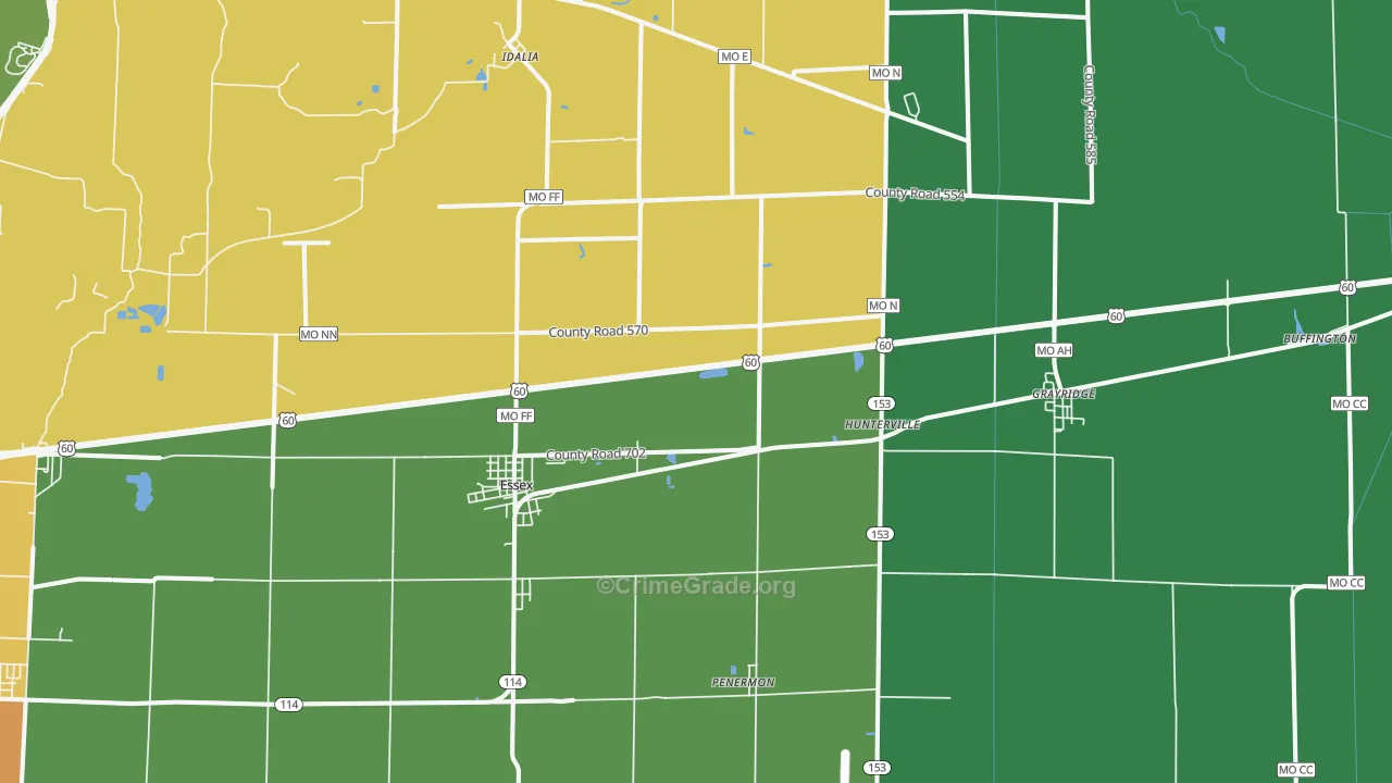 63846, MO Map of Theft Rates
