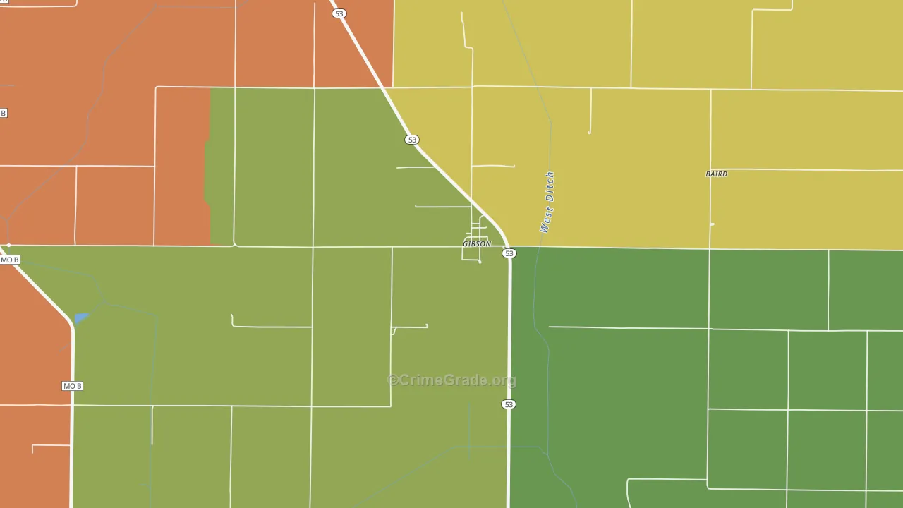 63847, MO Map of Theft Rates