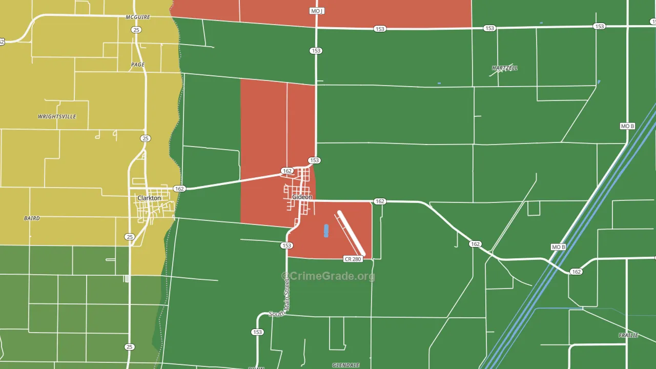 63848, MO Map of Theft Rates
