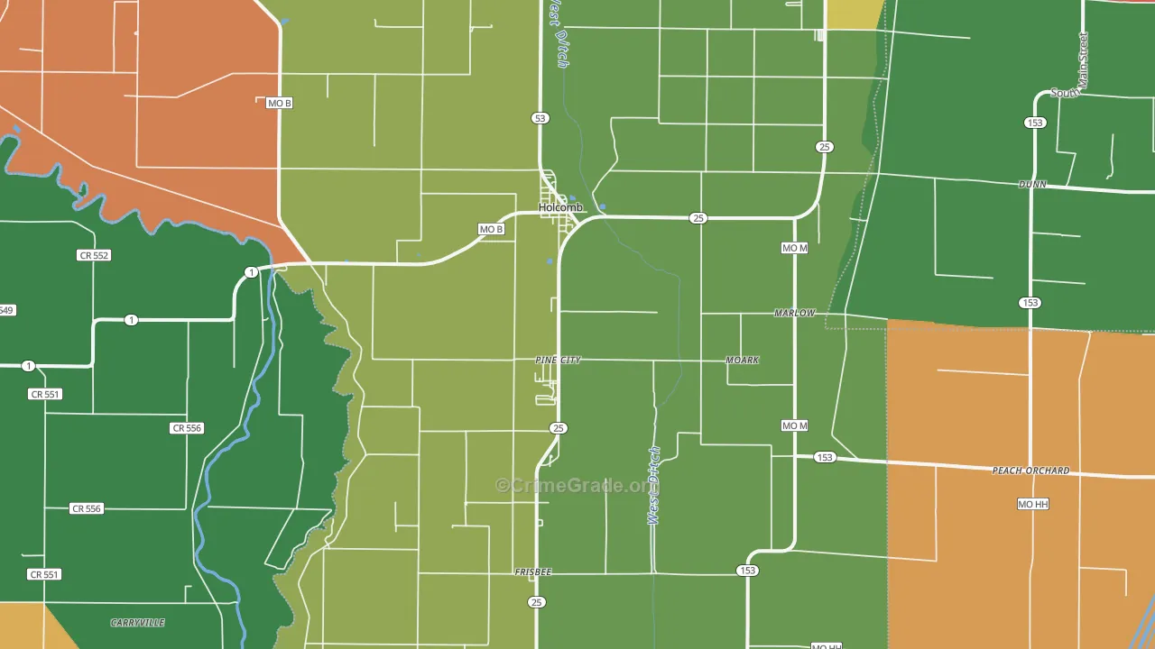 63852, MO Map of Theft Rates